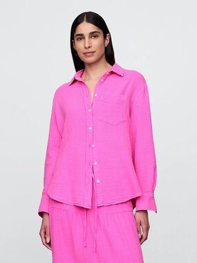 Gap Cotton Gauze Button-Down Shirt size M